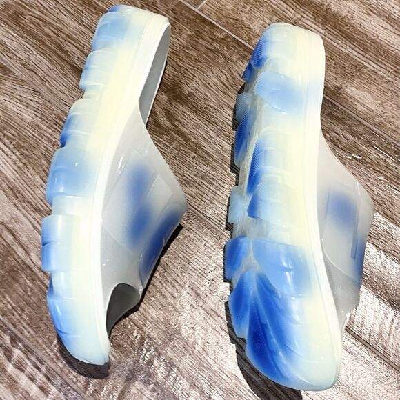 UGG Jella Watercolor Slide Women's size 7 Sky Blue Clear Sandals Shoes Slip Ons - Picture 10 of 16